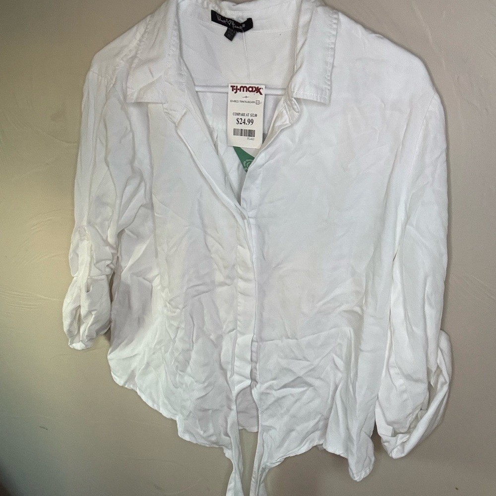 White velvet heart blouse with tie detail